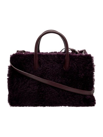 Balenciaga Shearling Top Handle Bag
