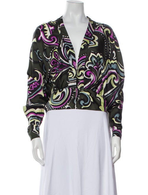 Balenciaga Silk Printed Crop Top