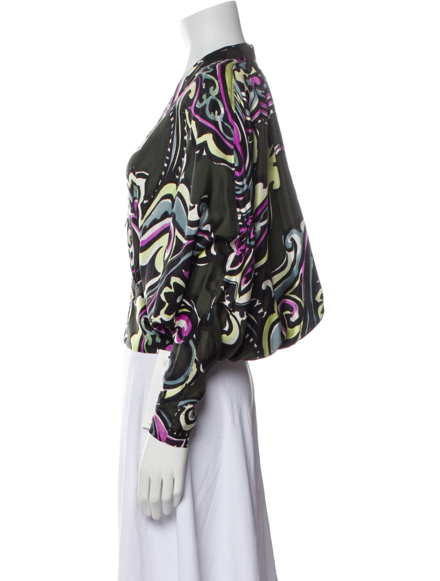 Balenciaga Silk Printed Crop Top