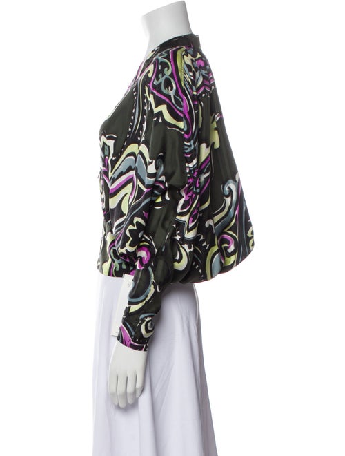 Balenciaga Silk Printed Crop Top