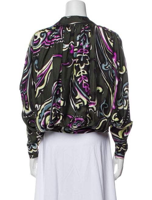 Balenciaga Silk Printed Crop Top