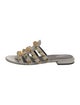 Balenciaga Leather Studded Accents Slides