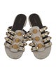 Balenciaga Leather Studded Accents Slides