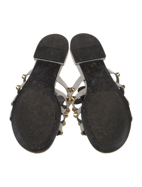 Balenciaga Leather Studded Accents Slides