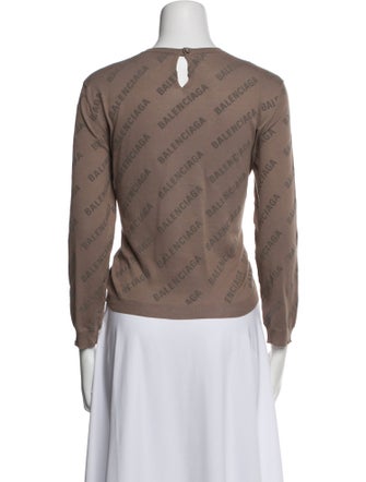 Balenciaga All Over Logo Printed Sweatshirt