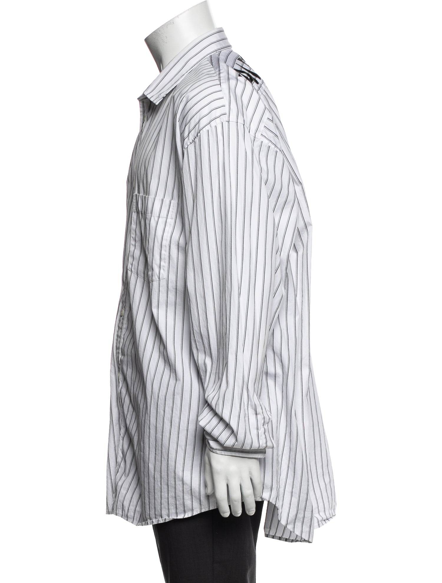Balenciaga 2018 Signature Logo Dress Shirt