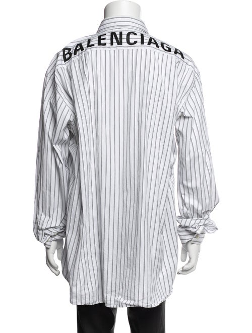 Balenciaga 2018 Signature Logo Dress Shirt