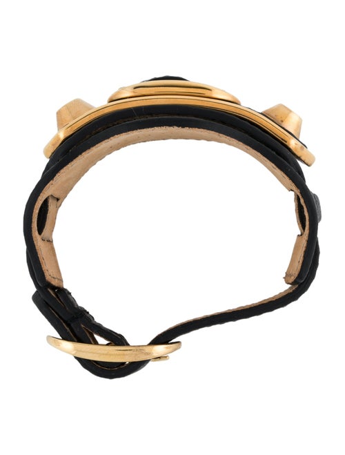 Balenciaga Leather Arena Giant Wrap Bracelet