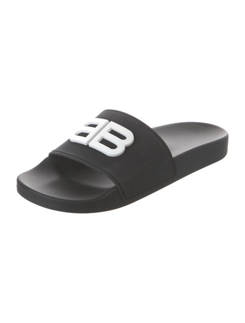 Balenciaga Signature Logo Rubber Slides
