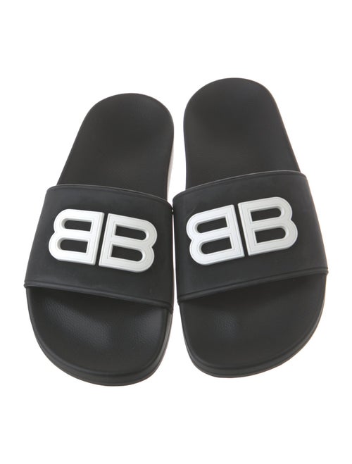 Balenciaga Signature Logo Rubber Slides