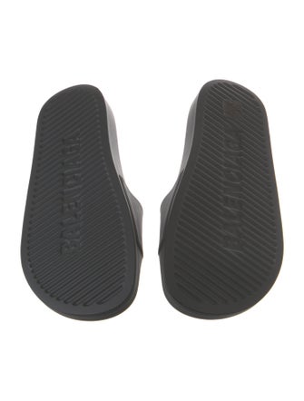 Balenciaga Signature Logo Rubber Slides