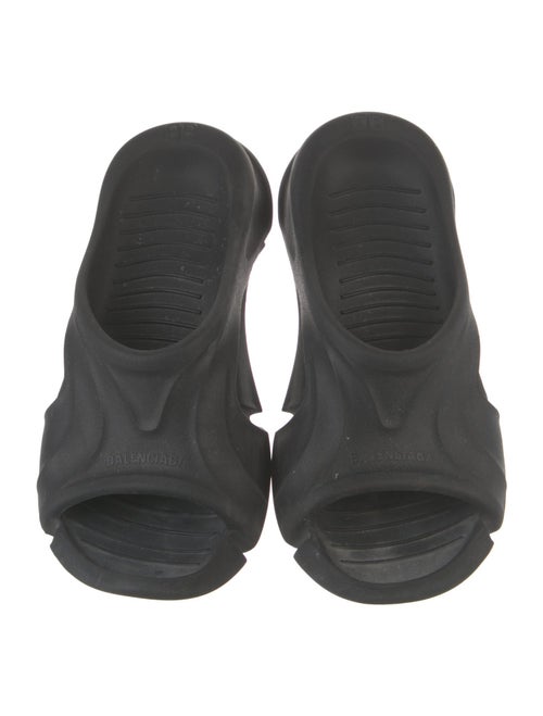 Balenciaga Rubber Cutout Accent Slides