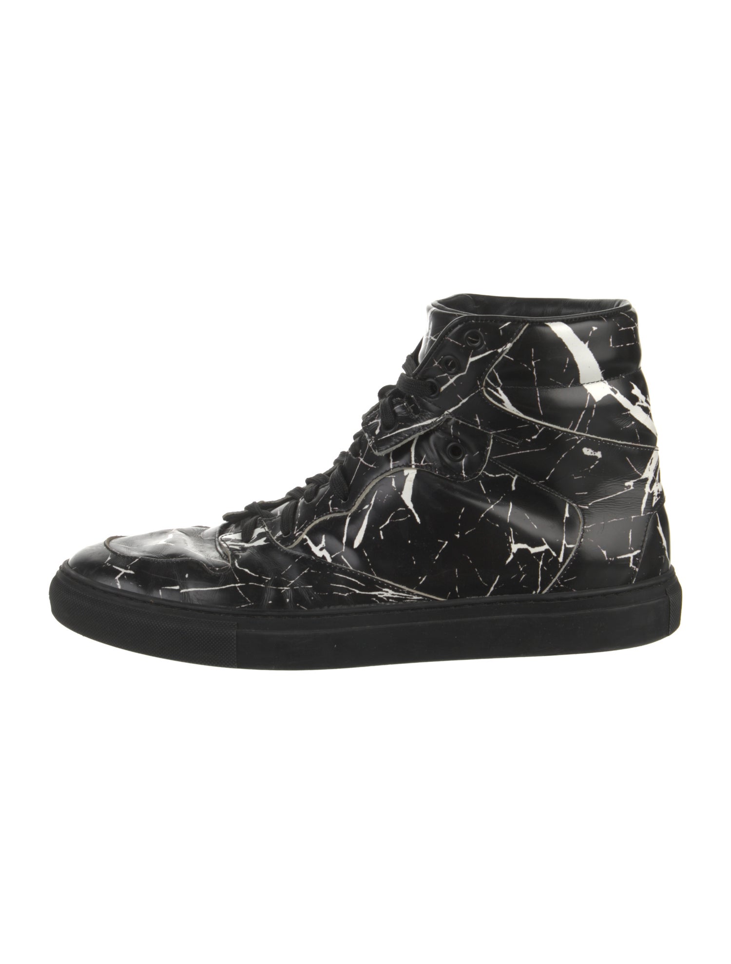 Balenciaga Patent Leather Printed Sneakers