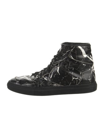 Balenciaga Patent Leather Printed Sneakers