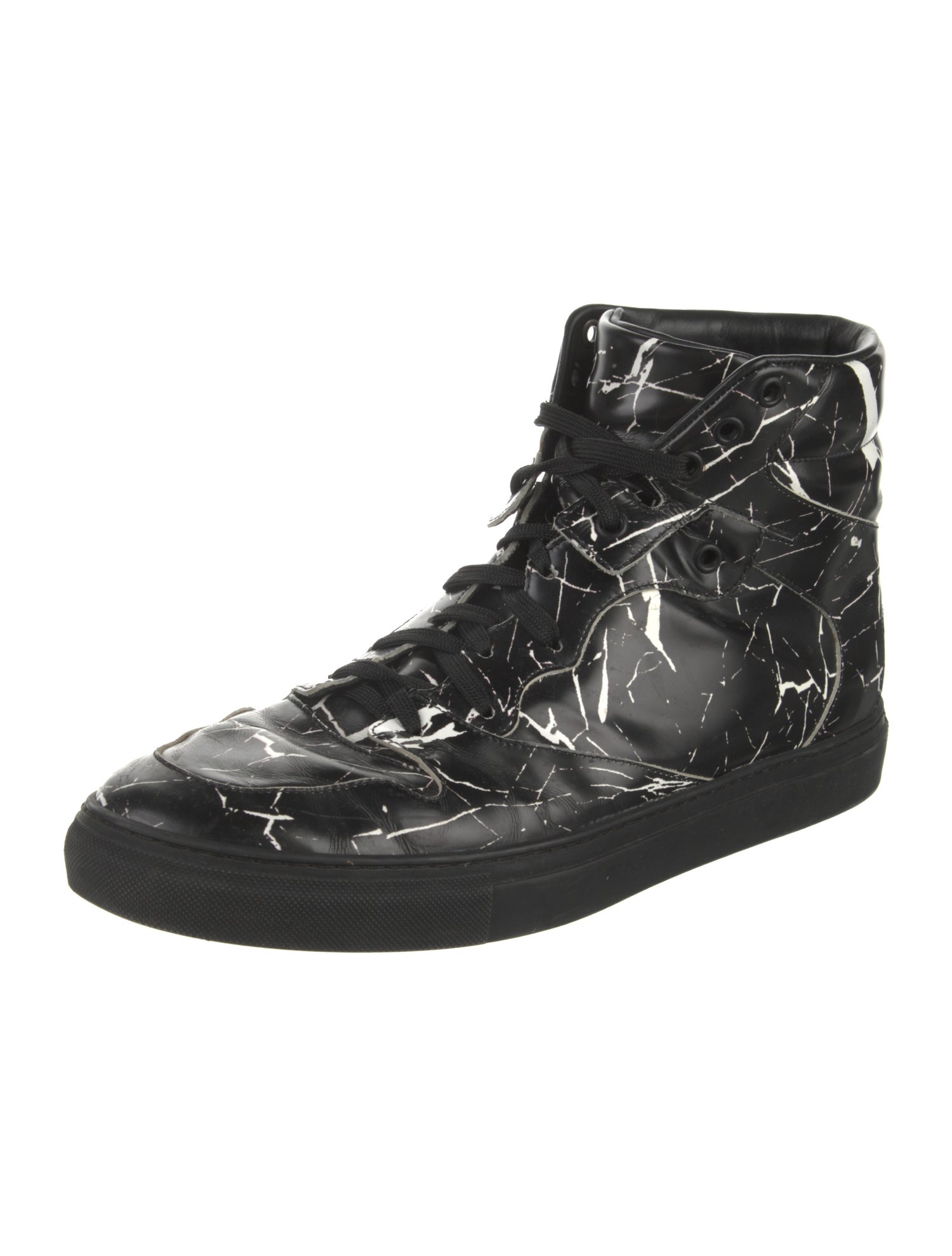 Balenciaga Patent Leather Printed Sneakers