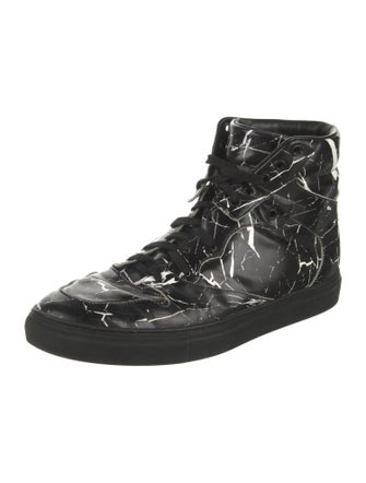 Balenciaga Patent Leather Printed Sneakers