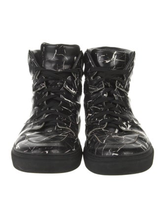 Balenciaga Patent Leather Printed Sneakers