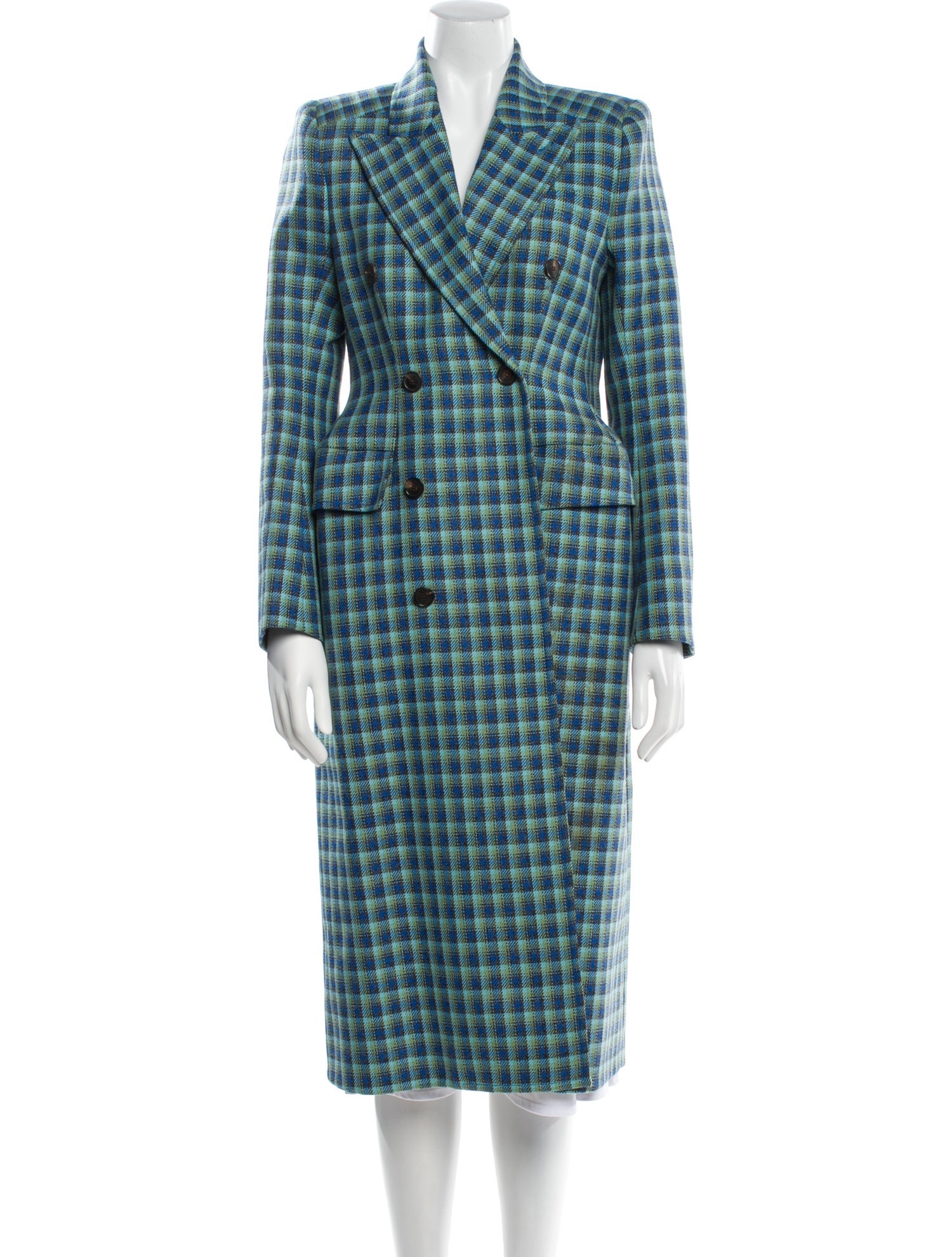 Balenciaga 2019 Check Plaid Coat w/ Tags