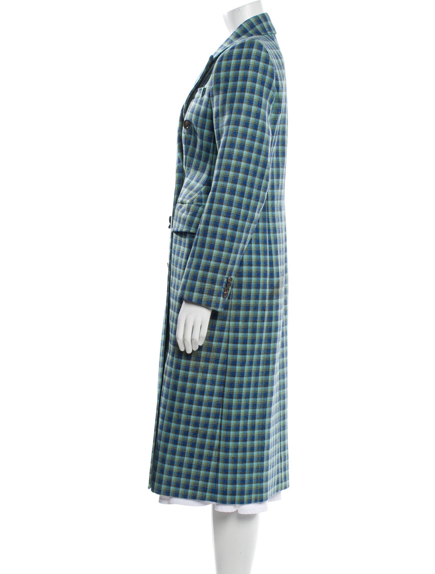 Balenciaga 2019 Check Plaid Coat w/ Tags