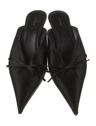 Balenciaga Satin Bow Accents Mules