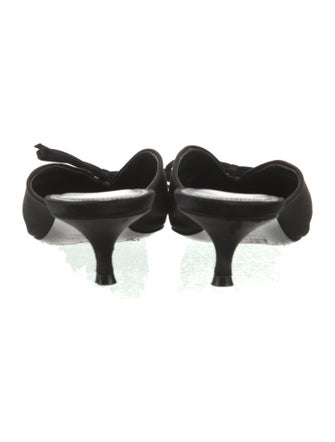 Balenciaga Satin Bow Accents Mules