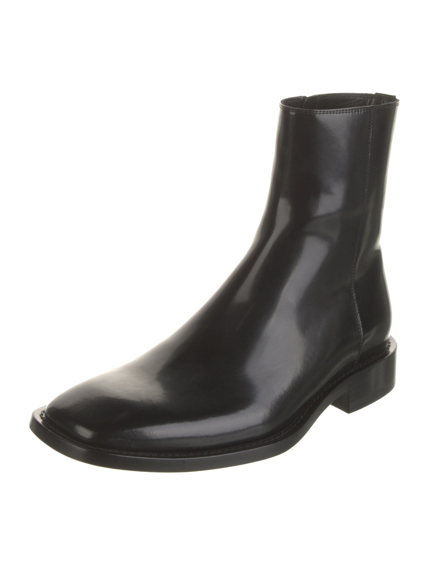 Balenciaga Patent Leather Chelsea Boots