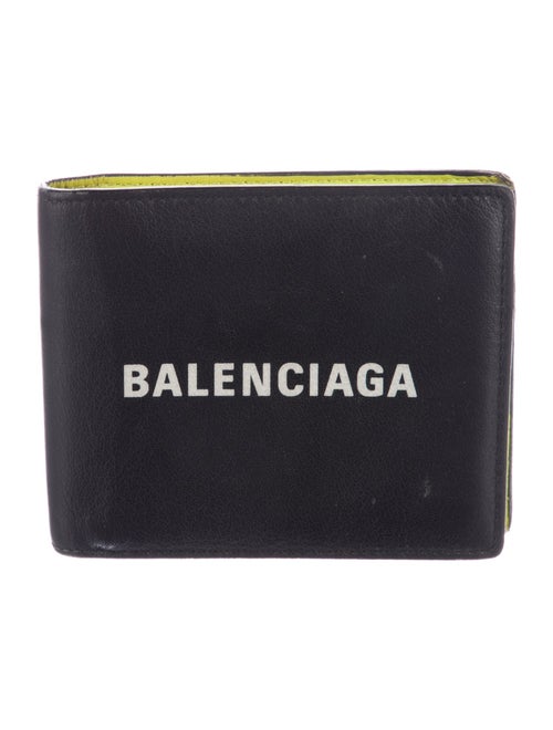 Balenciaga Logo Bi Fold Signature Logo Bifold Wallet