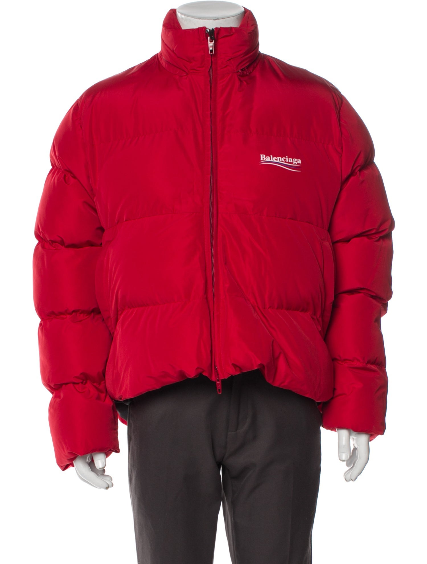 Balenciaga Graphic Print Puffer Coat w/ Tags