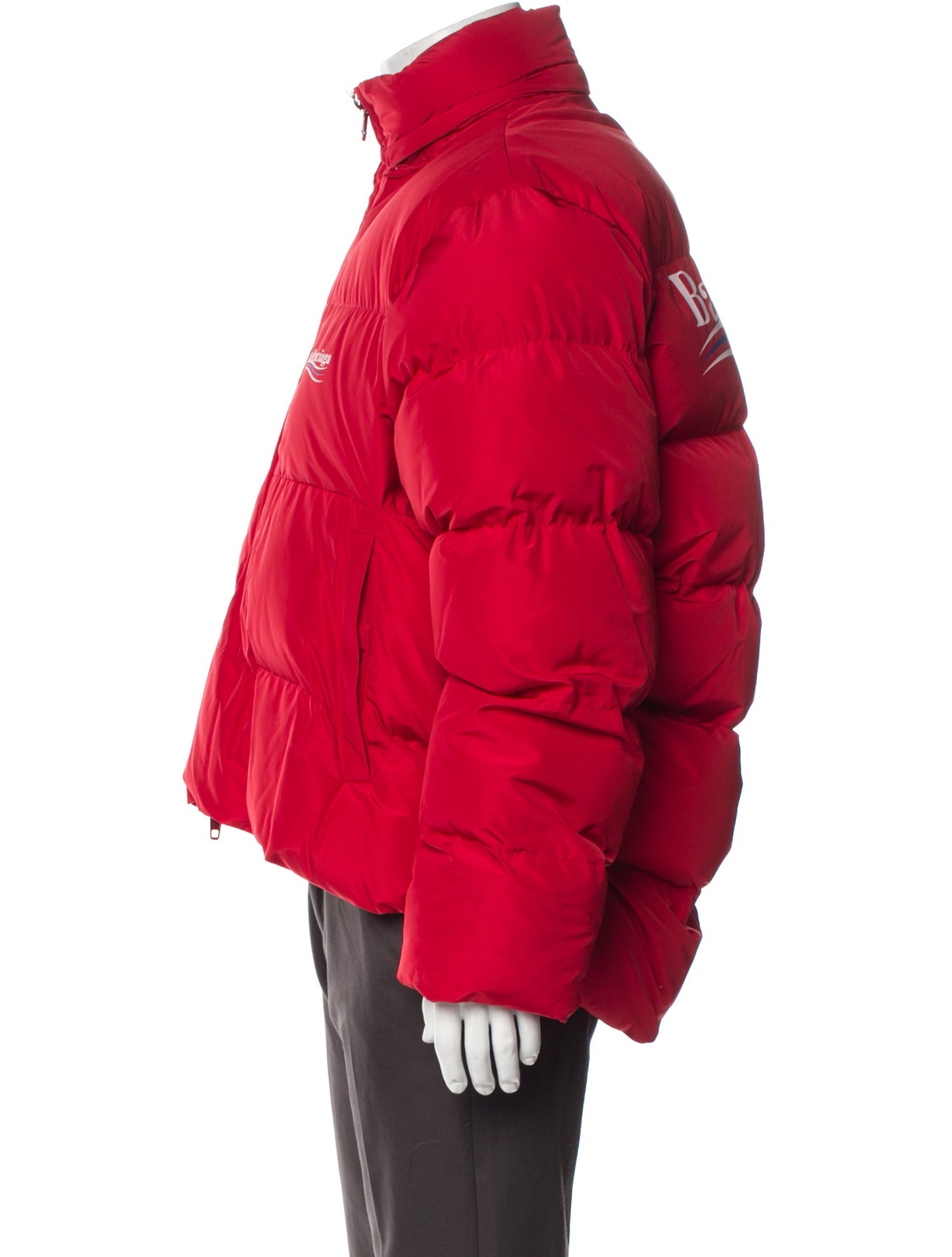 Balenciaga Graphic Print Puffer Coat w/ Tags