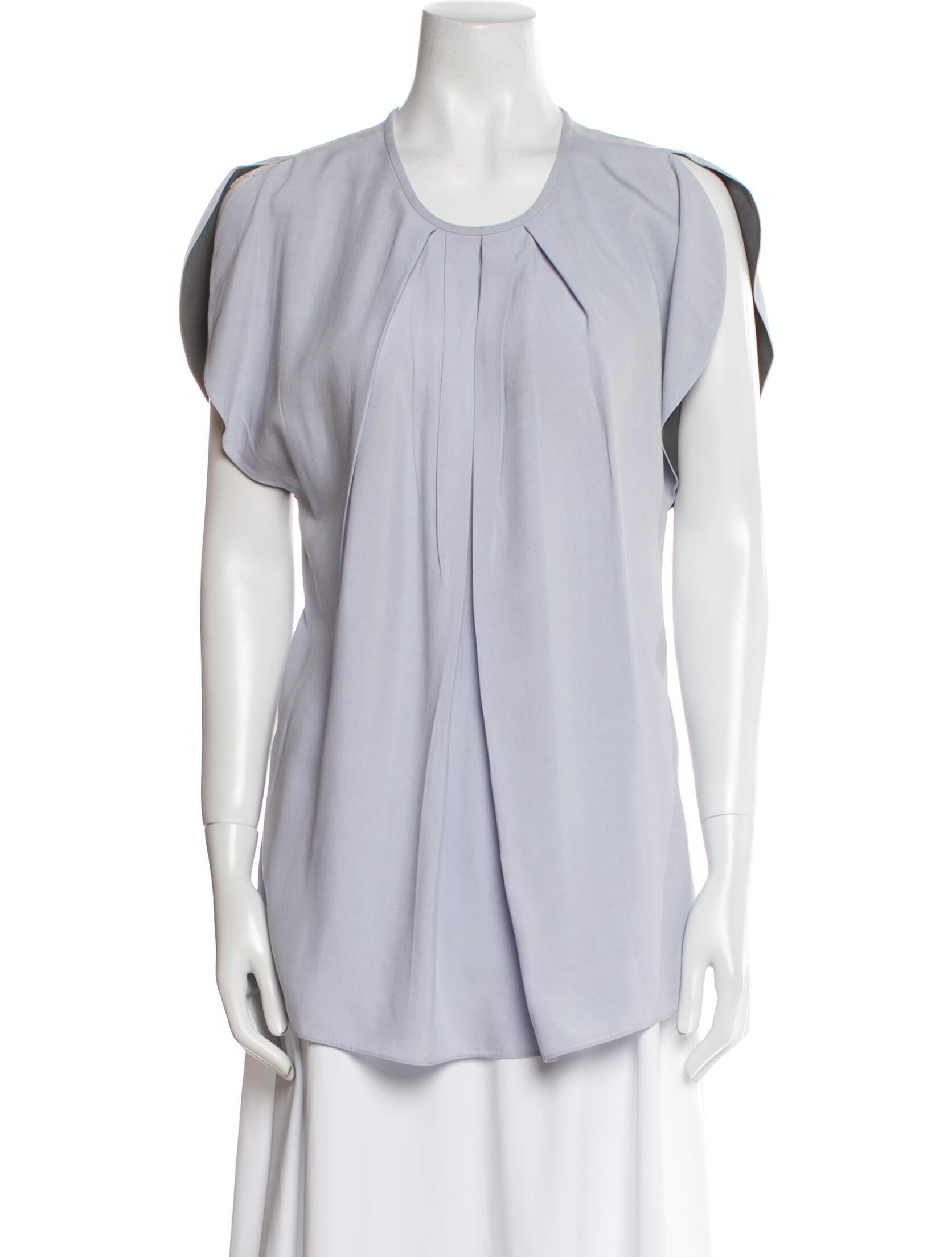 Balenciaga 2012 Crew Neck Button-Up Top