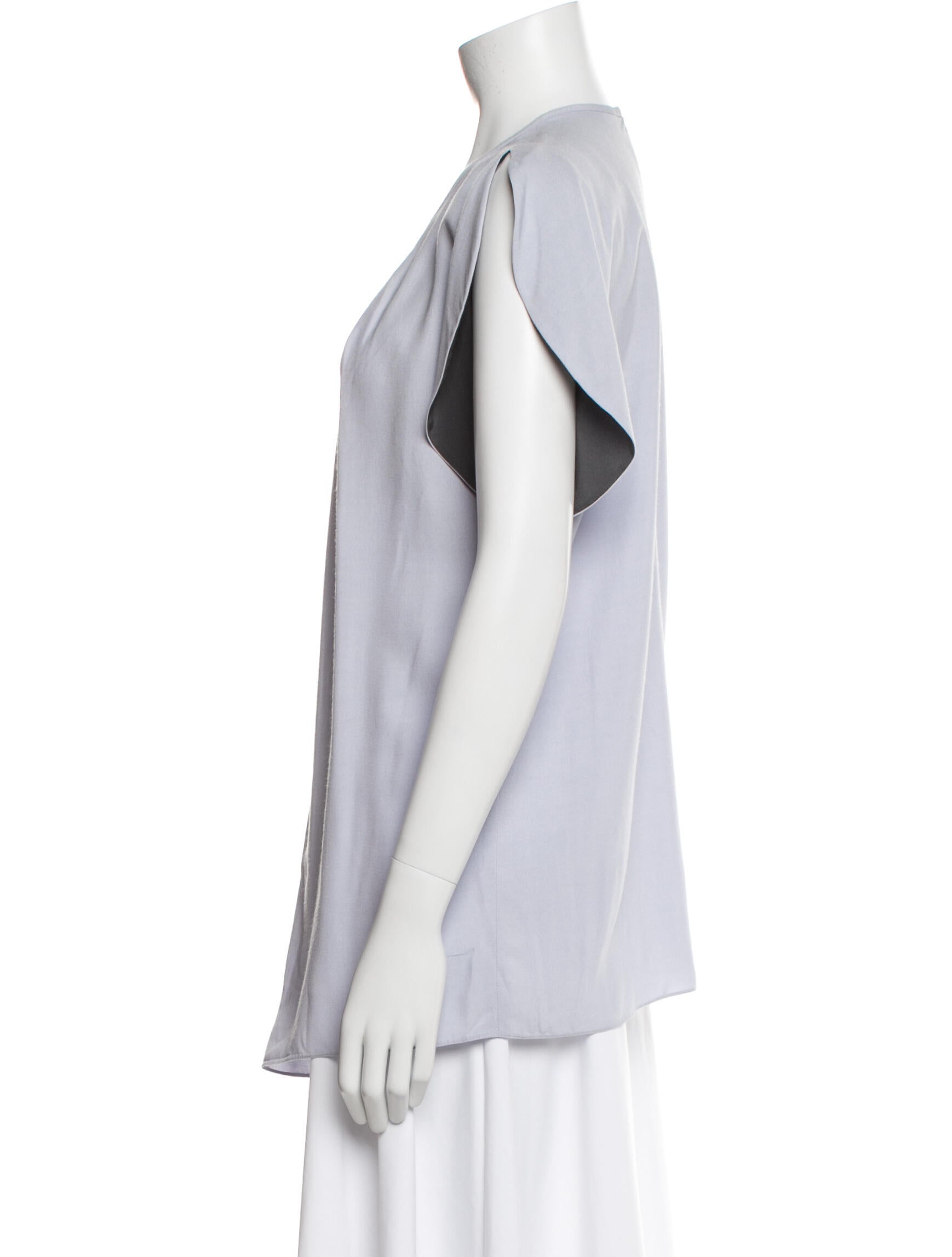 Balenciaga 2012 Crew Neck Button-Up Top