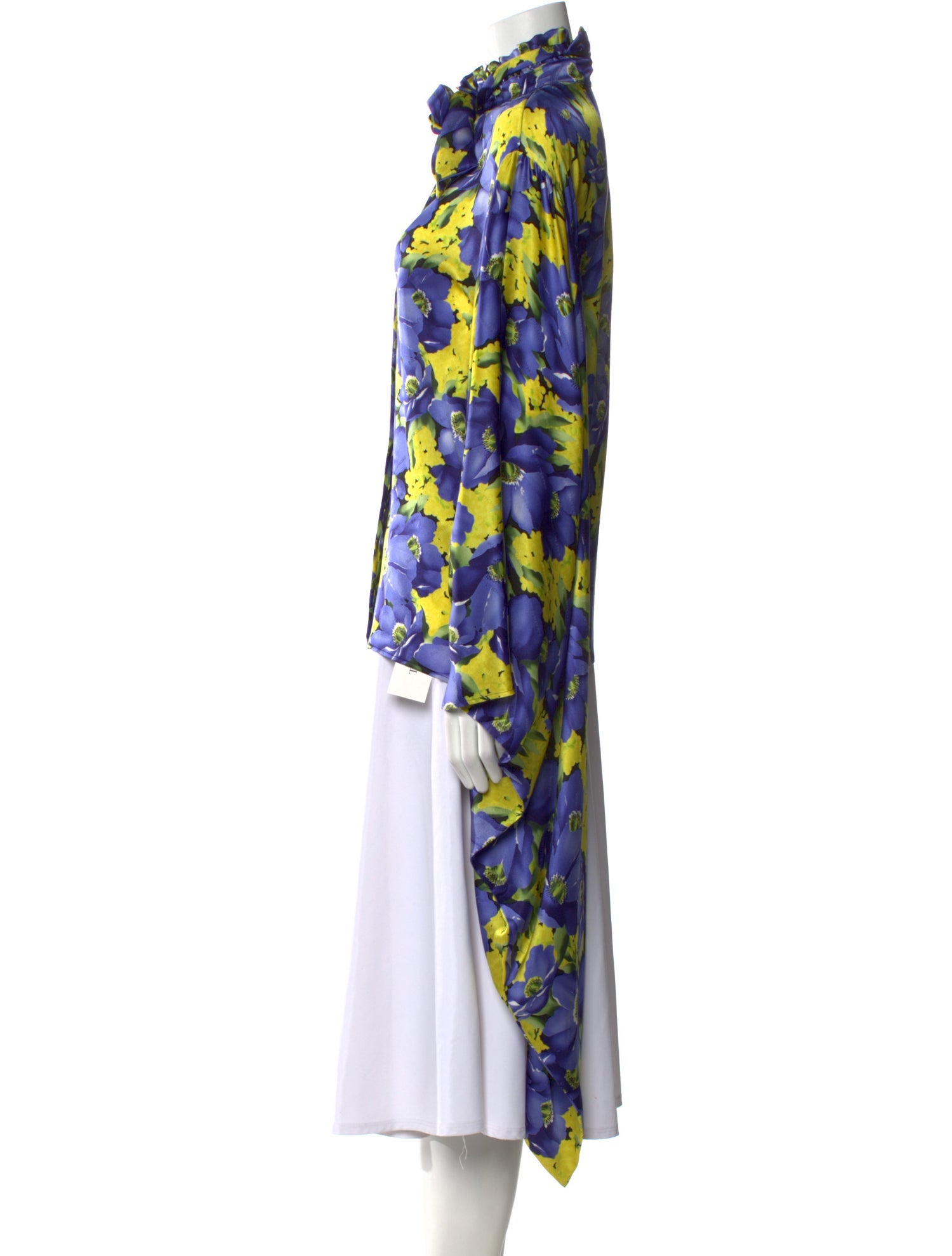 Balenciaga 2017 Silk Button-Up Top