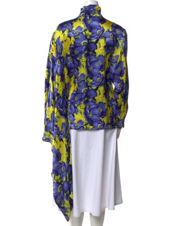 Balenciaga 2017 Silk Button-Up Top