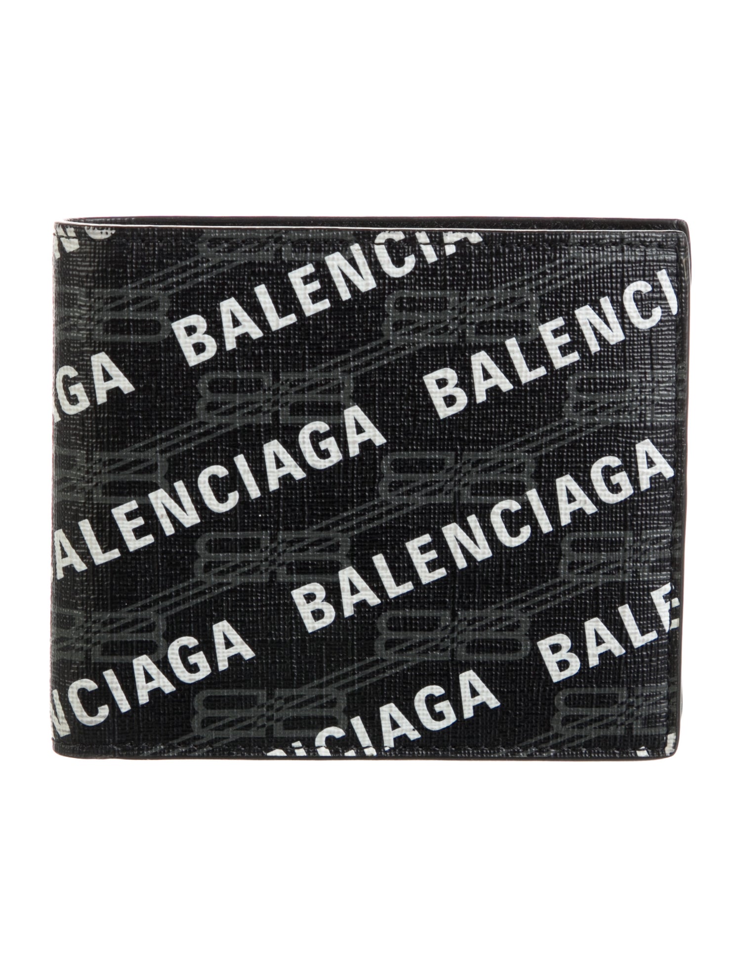 Balenciaga 2024 Signature Logo Bifold Wallet
