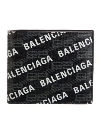 Balenciaga 2024 Signature Logo Bifold Wallet