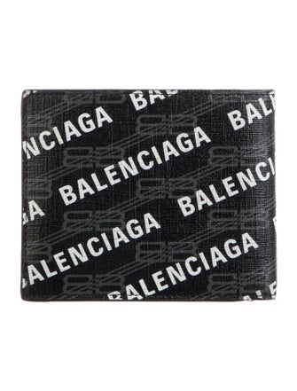 Balenciaga 2024 Signature Logo Bifold Wallet