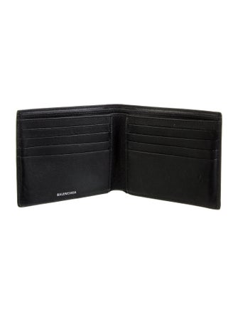 Balenciaga 2024 Signature Logo Bifold Wallet