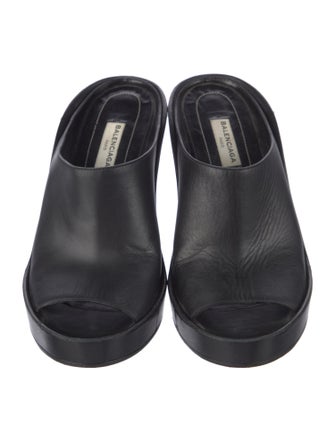 Balenciaga Leather Slides