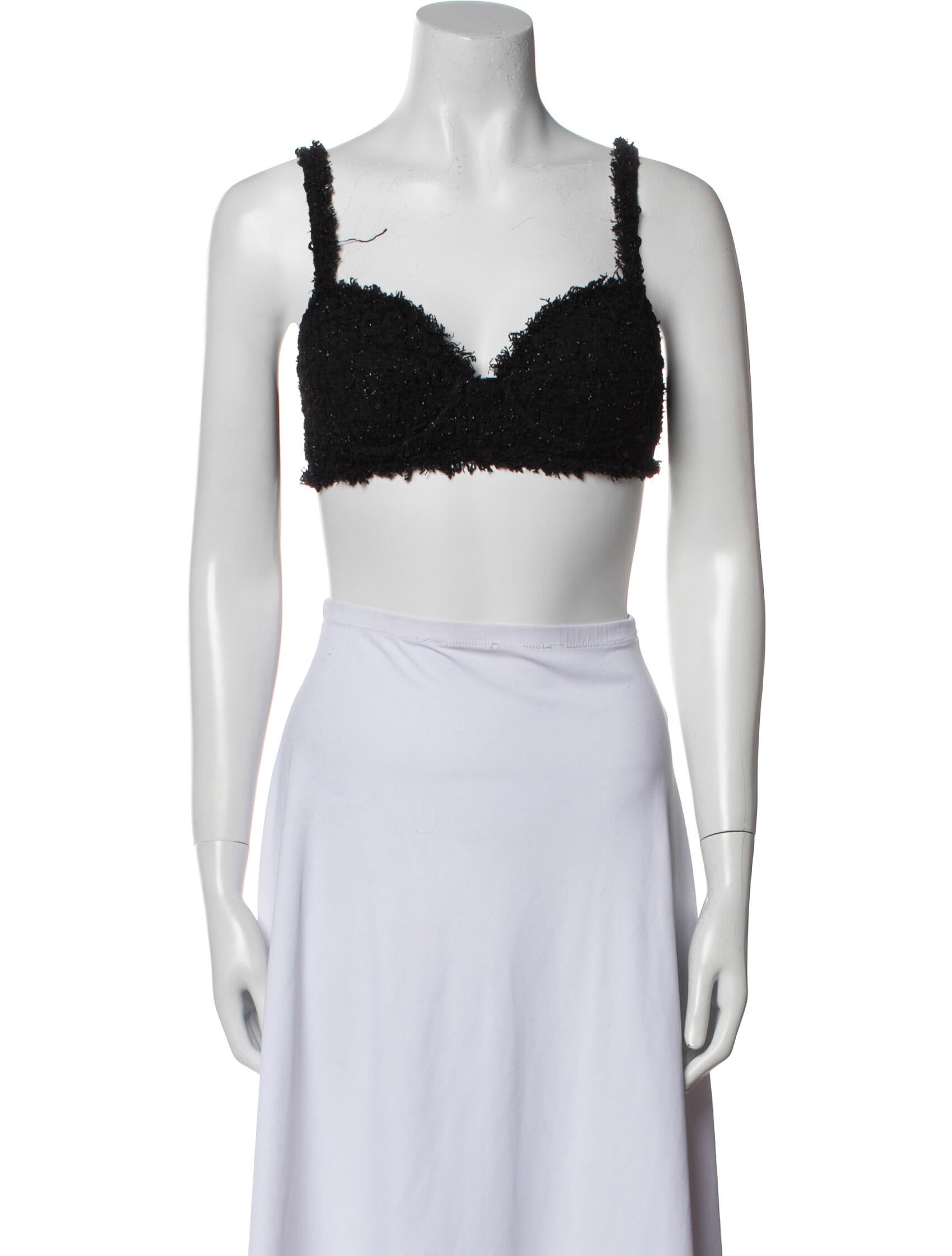 Balenciaga 2023 Tweed Crop Top