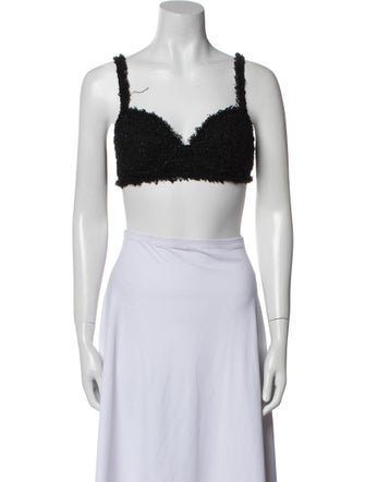 Balenciaga 2023 Tweed Crop Top