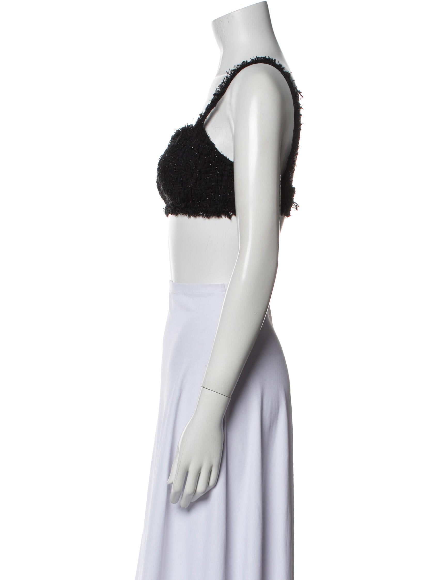 Balenciaga 2023 Tweed Crop Top