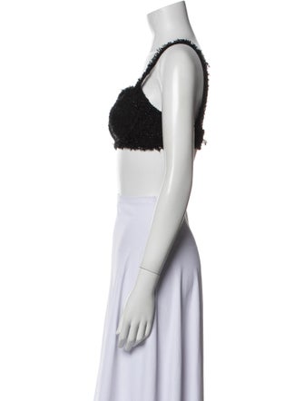 Balenciaga 2023 Tweed Crop Top