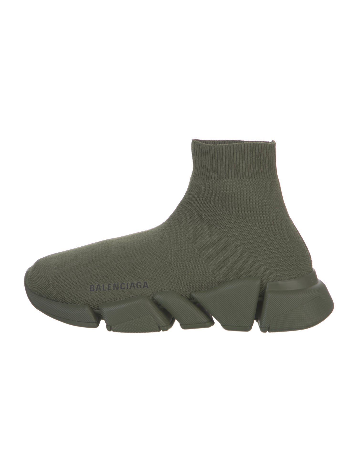 Balenciaga Speed Trainer 2.0 'Green' Sock Sneakers w/ Tags