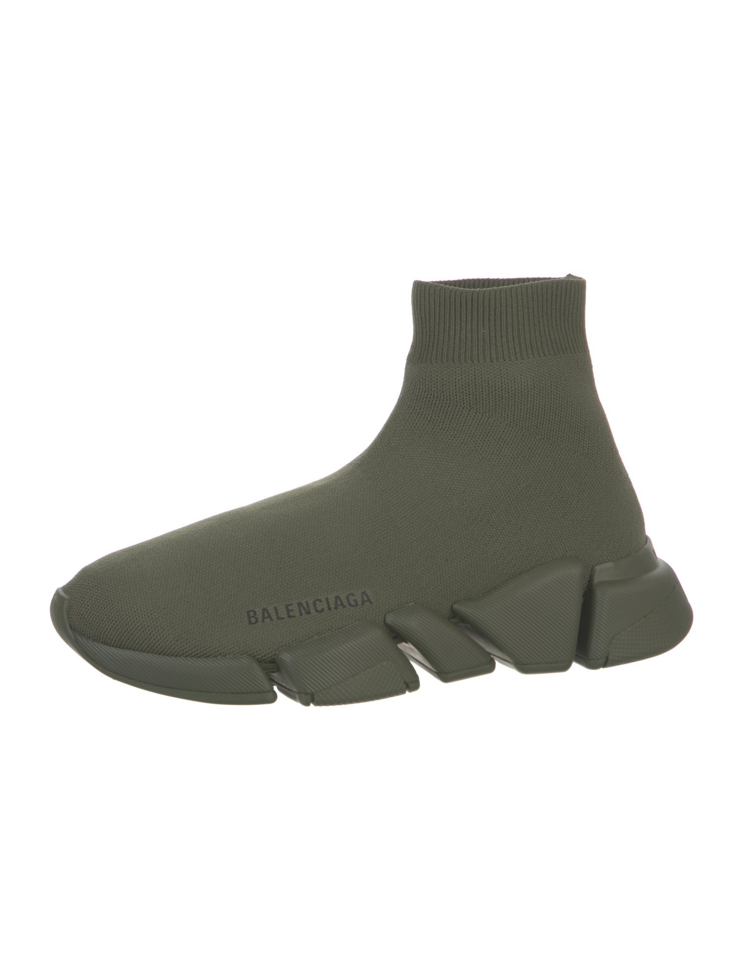 Balenciaga Speed Trainer 2.0 'Green' Sock Sneakers w/ Tags