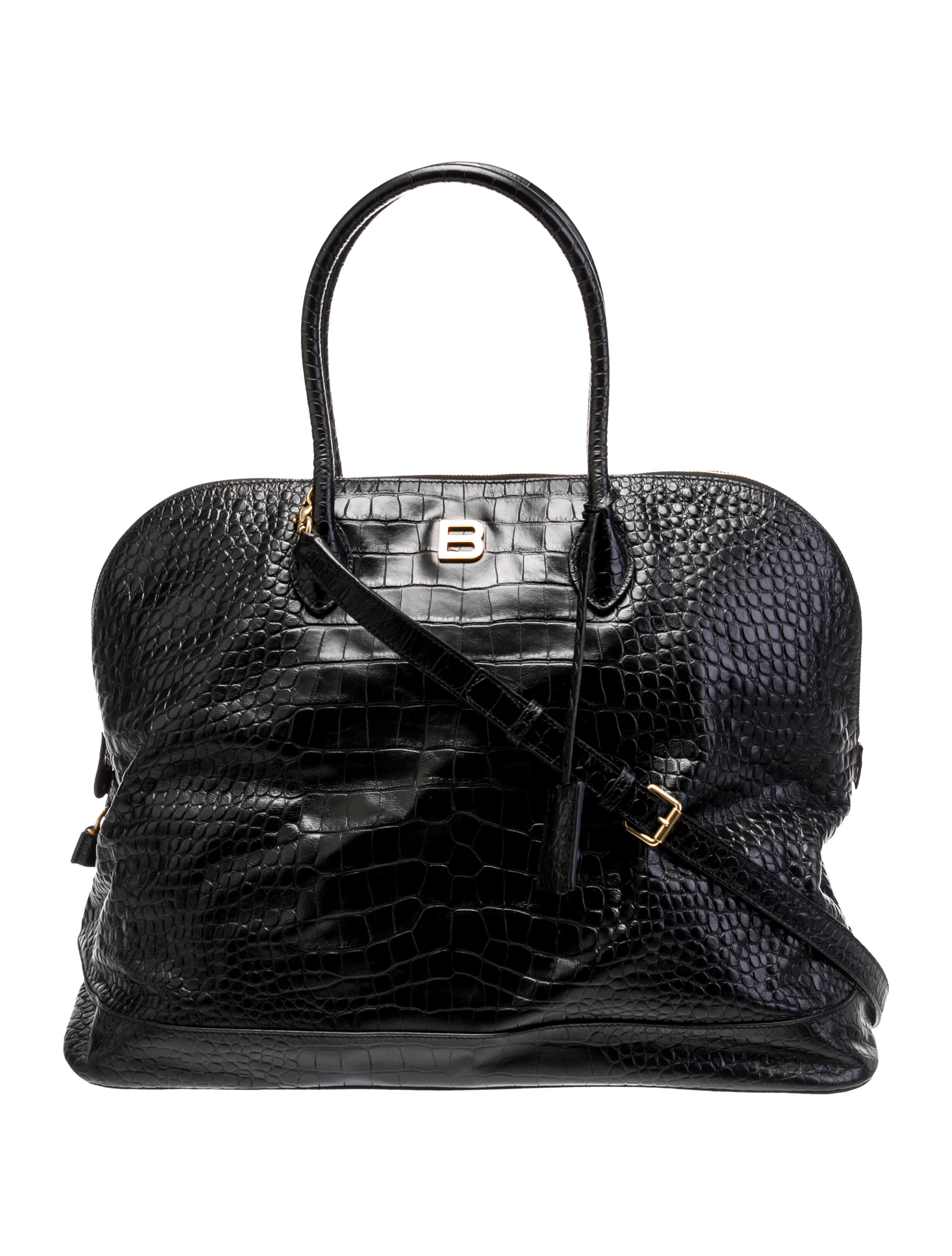 Balenciaga Embossed Leather Ville Large