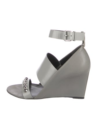 Balenciaga Leather Studded Accents Sandals