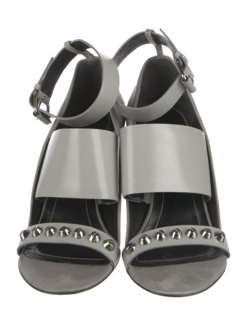 Balenciaga Leather Studded Accents Sandals