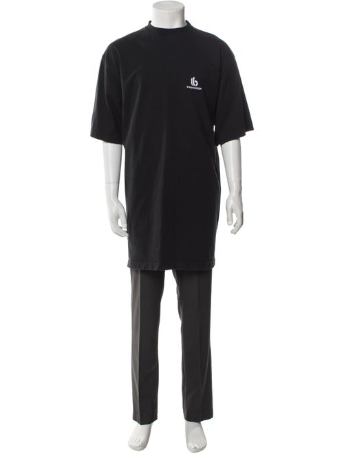 Balenciaga Graphic Print Crew Neck T-Shirt
