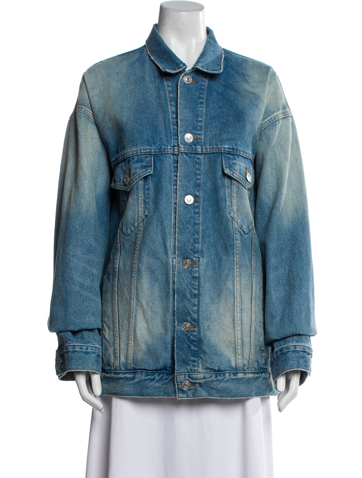 Balenciaga 2021 Printed Denim Jacket