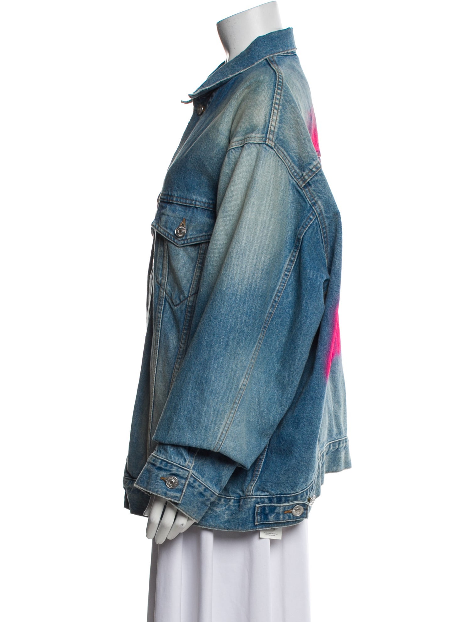 Balenciaga 2021 Printed Denim Jacket